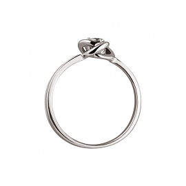 Золота каблучка з білим діамантом