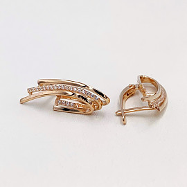 Серьги из золота с цирконом 01-200155400
