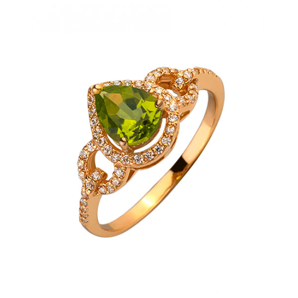 Каблучка з золота з цирконом