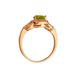 Каблучка з золота з цирконом