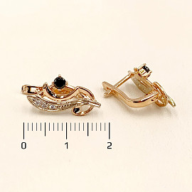 Серьги из золота с цирконом