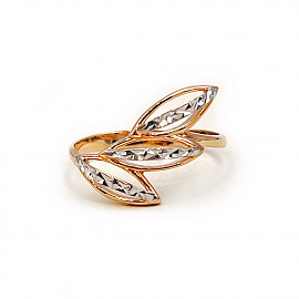 Кольцо из красного с белым золота 01-200762000