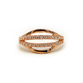 Золота каблучка з цирконом 01-200786300