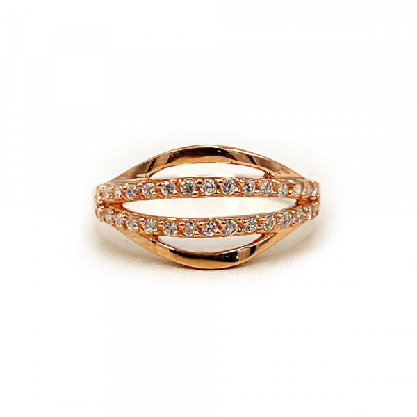 Золота каблучка з цирконом