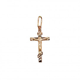 Золотий хрестик у червоному кольорі 01-200804900