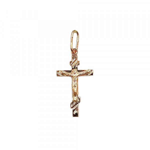 Золотий хрестик у червоному кольорі