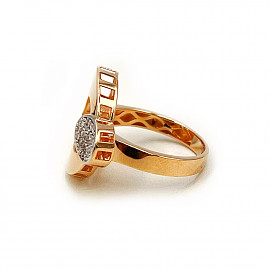 Золотое кольцо с цирконом