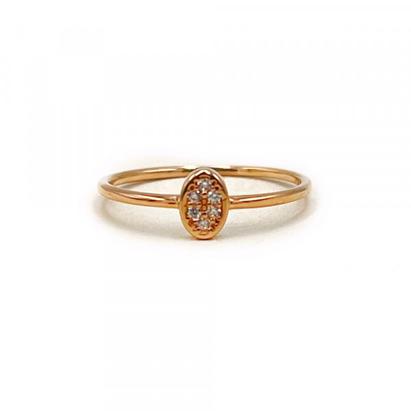 Каблучка з золота у червоному кольорі з цирконом