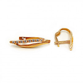 Золоті сережки з цирконом 01-200109701