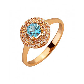 Кольцо из золота с цирконом 01-200159901