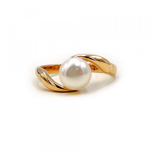Каблучка з золота з перлиною