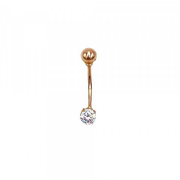 Золотий пірсинг з цирконом