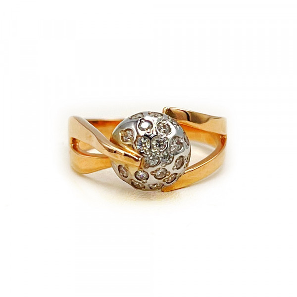 Каблучка з золота з цирконом