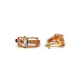 Серьги из золота с цирконом 01-200317002