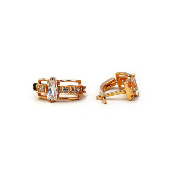 Серьги из золота с цирконом
