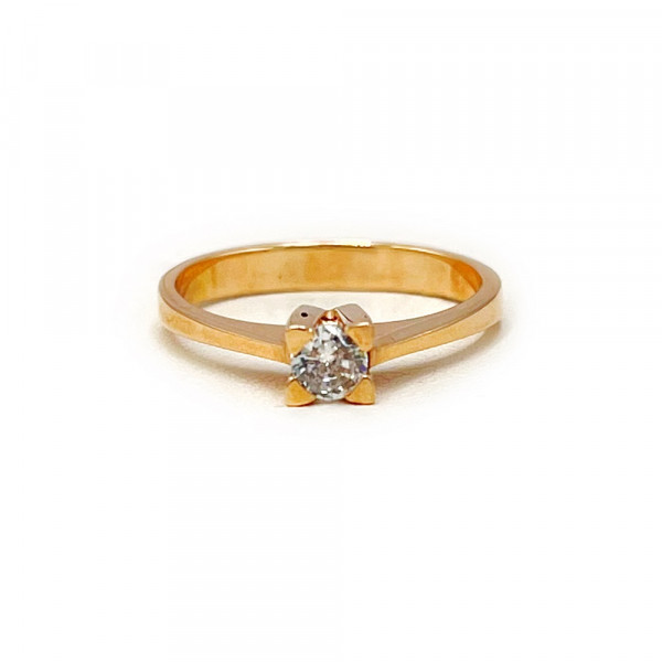 Золота каблучка з цирконом