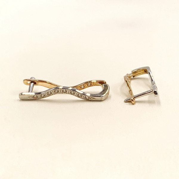 Серьги из золота с цирконом