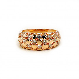Кольцо из золота с цирконом 01-200768502