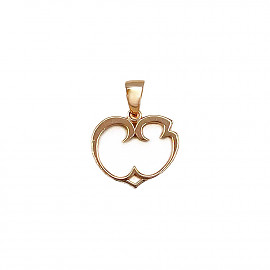 Кулон з червоного золота «Серце» 01-200784302