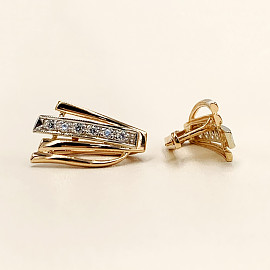 Серьги из золота с цирконом 01-200155603