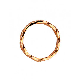 Каблучка з золота у червоному кольорі з цирконом