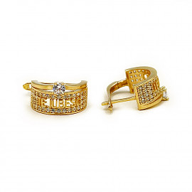 Серьги из золота с цирконом 01-200507703