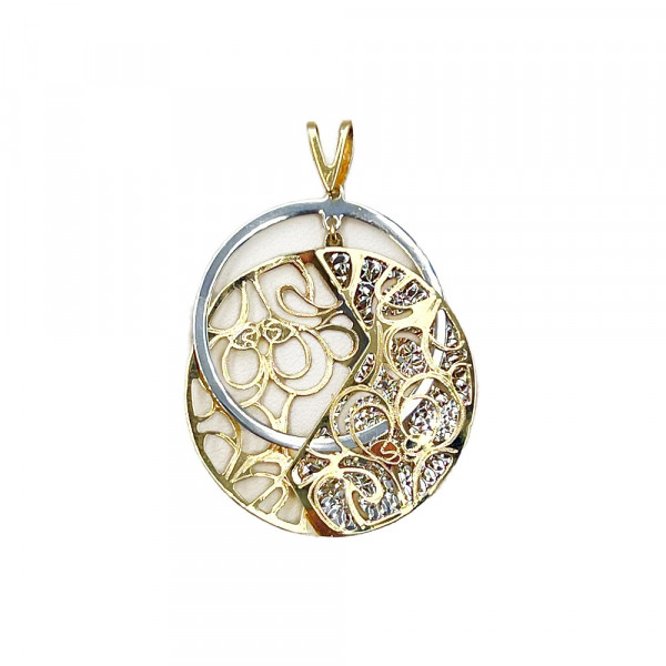Кулон з золота жовтого з білим кольору
