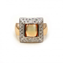 Золотое кольцо с цирконом 01-200762003