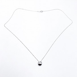 Золотая цепочка в белом цвете с желтым бриллиантом 01-200779903