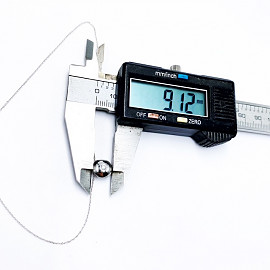 Золотая цепочка в белом цвете с желтым бриллиантом