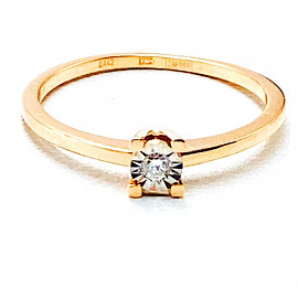 Кольцо из золота с желтым бриллиантом 01-200789803