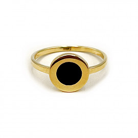 Золотое кольцо с эмалью 01-200812403