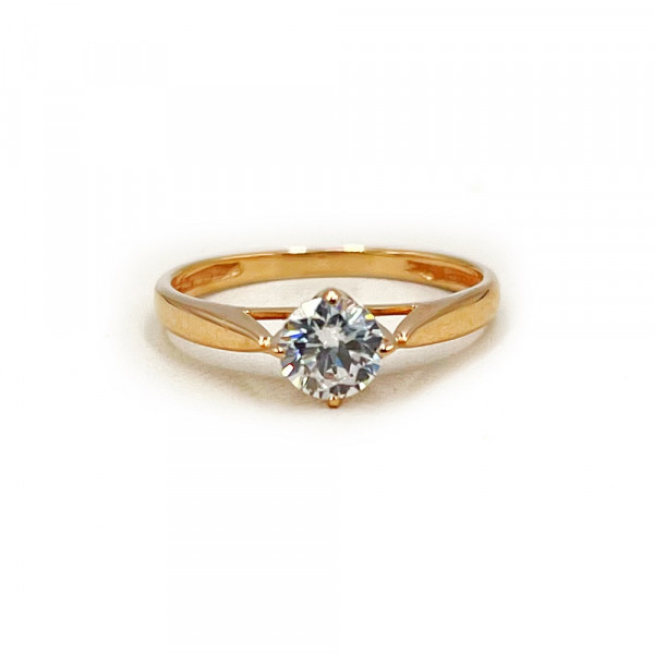 Золота каблучка з цирконом