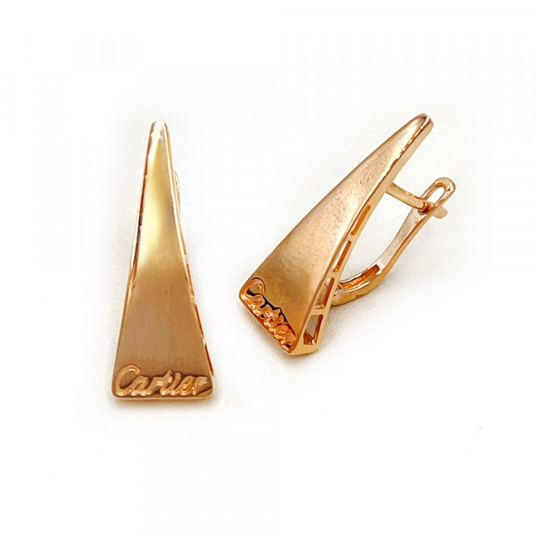 Золоті сережки червоного кольору