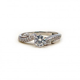 Каблучка з золота з цирконом 01-200867503