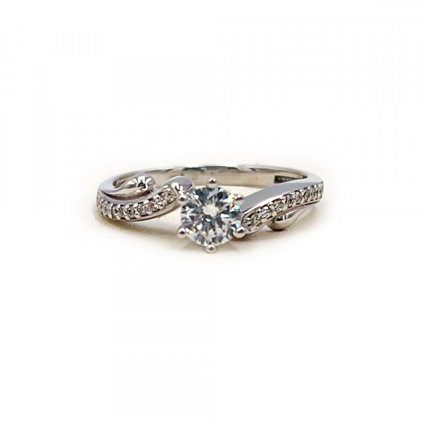 Каблучка з золота з цирконом