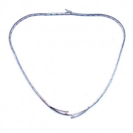 Золоте кольє білого кольору з жовтими діамантами 01-200884603