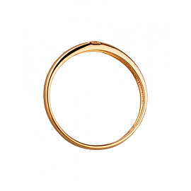 Кольцо из красного золота с белым бриллиантом