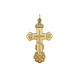 Крестик из золота желтого цвета 01-200330704