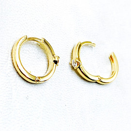 Серьги из желтого золота с белыми бриллиантами