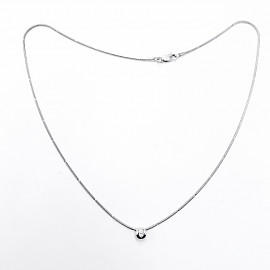 Золотий ланцюг білого кольору з білим діамантом 01-200805804