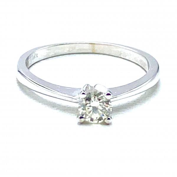 Каблучка з золота з жовтим діамантом