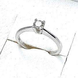 Каблучка з золота з жовтим діамантом