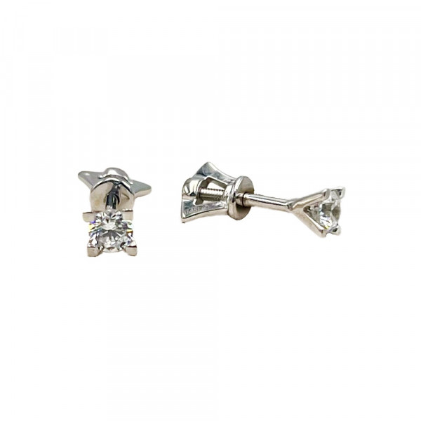 Золоті сережки з цирконом