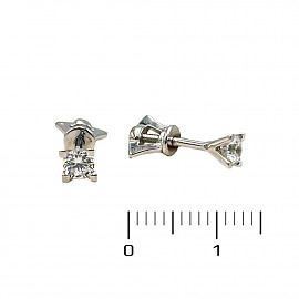 Золоті сережки з цирконом