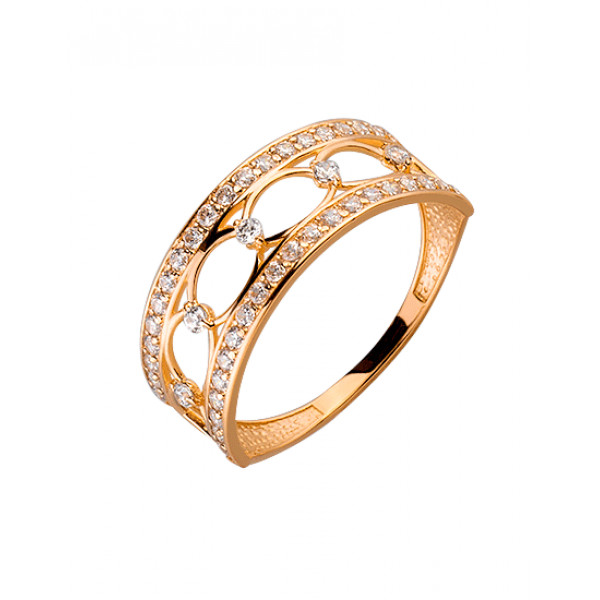 Золота каблучка з цирконом