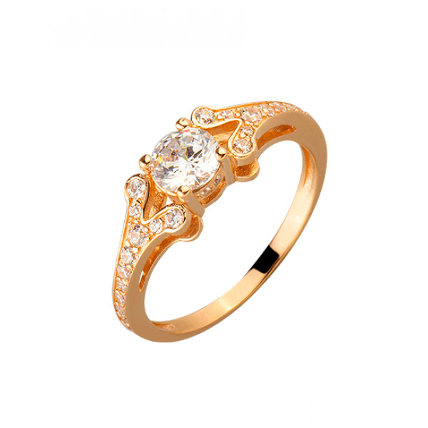 Золота каблучка з цирконом