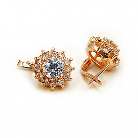 Серьги из золота с цирконом 01-200628705
