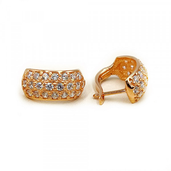 Серьги из золота с цирконом