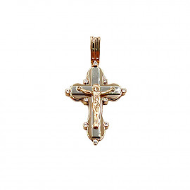 Золотий хрестик з цирконом 01-200784305